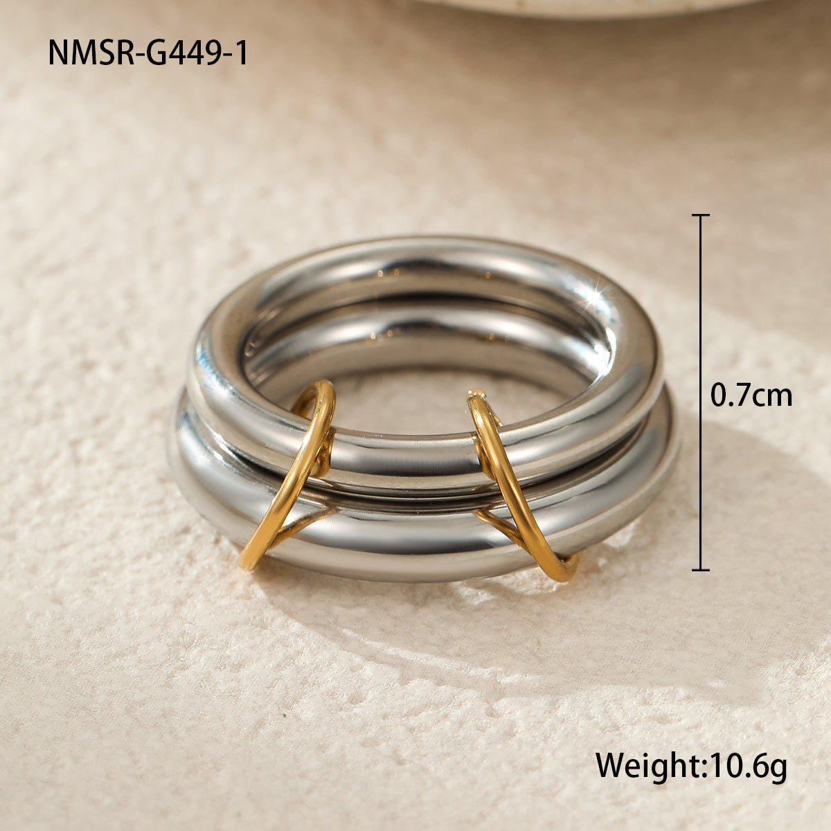 Wholesale  stacked color matching stainless steel ring