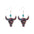 Wholesale western Denim-style cow head color leather earrings