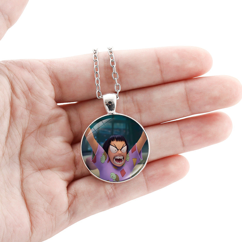 Wholesale kpop korean comic pendant sweater necklace