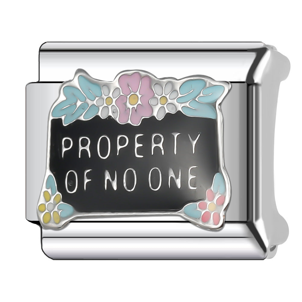 Wholesale Italian Charm Bracelet 9mm DIY Splicing Tutorial Student Series Stainless Steel Composable Bracelet