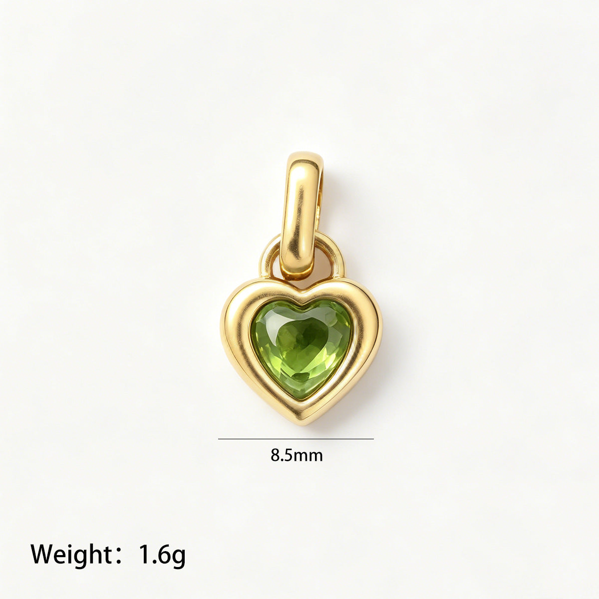 Wholesale Stainless Steel Heart Birthstone Pendant With Zircon Stylish Women S Jewelry Accessory For Gift And Boutique Resale