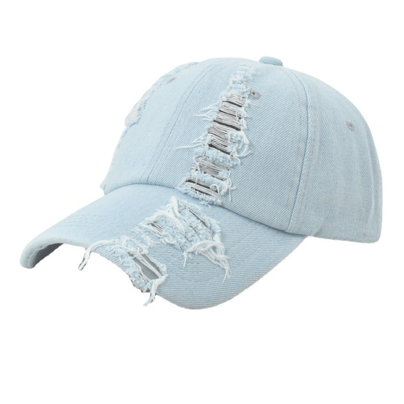 Wholesale Washed Denim Ripped Hat Baseball Cap ACC-HT-XuP013