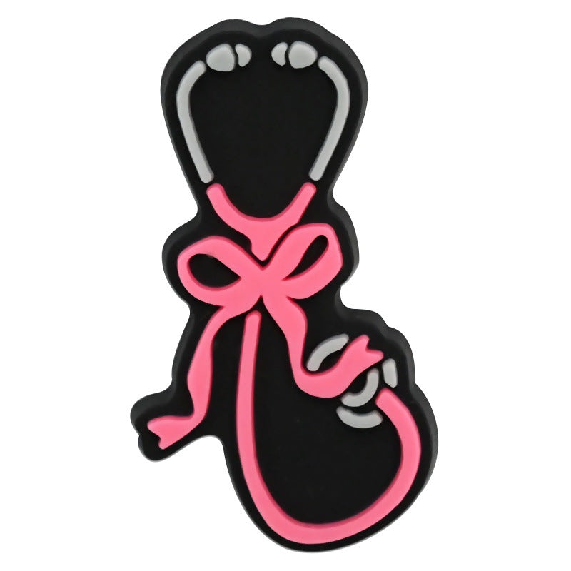 Wholesale Random 100pcs Nurses'  Day series  PVC Soft Rubber Shoe Buckle Decoration
