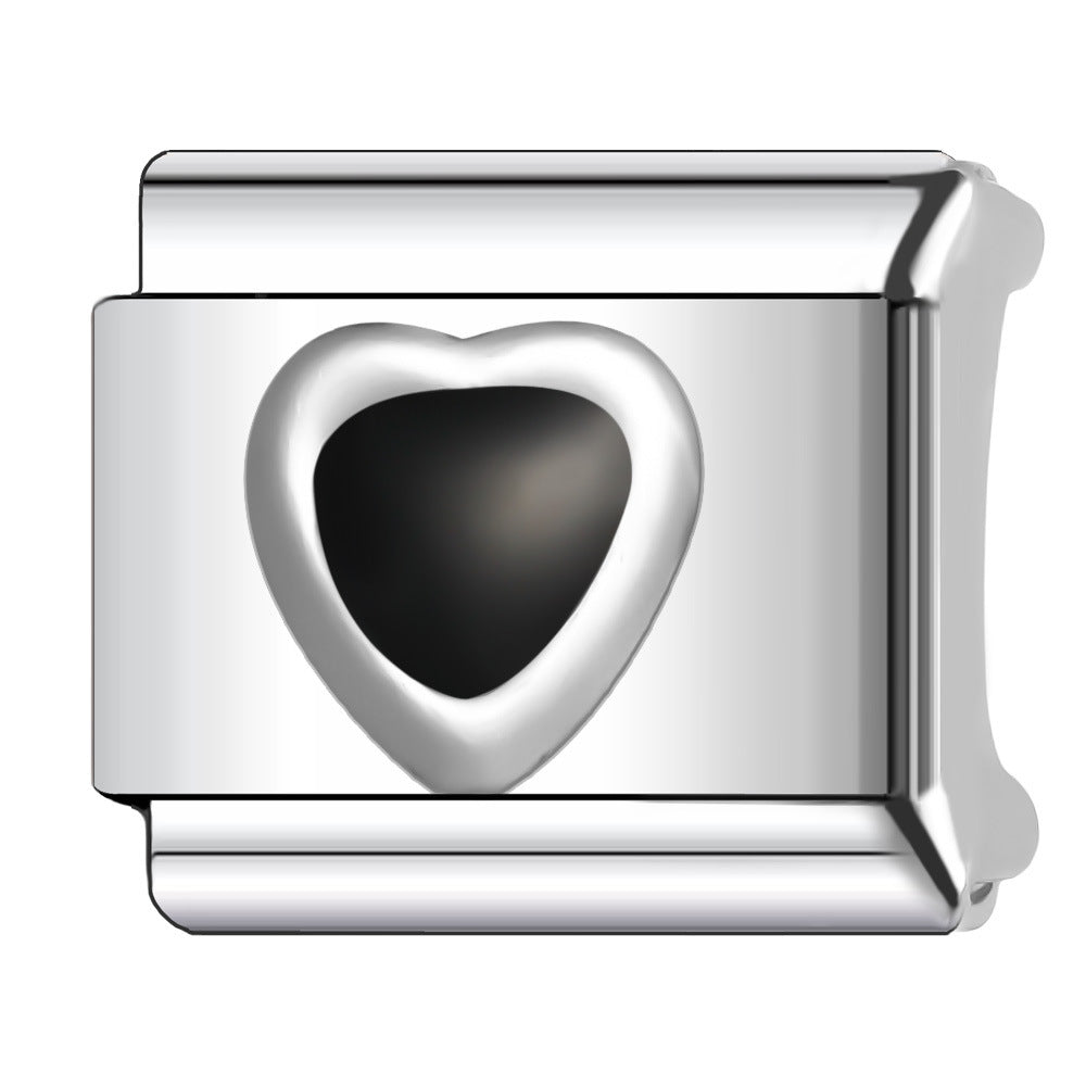 Wholesale Italian Charm Bracelet 9mm DIY Splicing Creative Pattern Stainless Steel Composable Bracelet