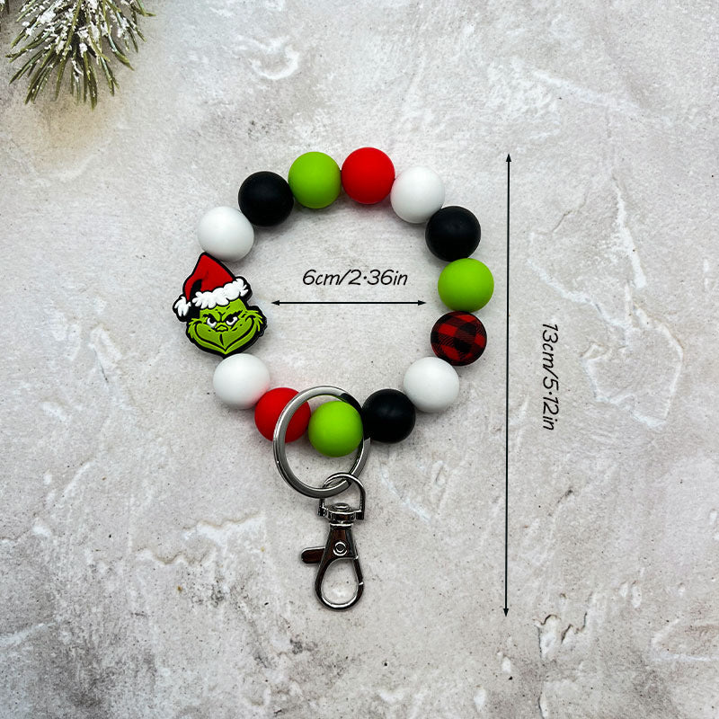 Wholesale Christmas Green Monster Series Wrist Keychain ACC-KC-JiuYa010