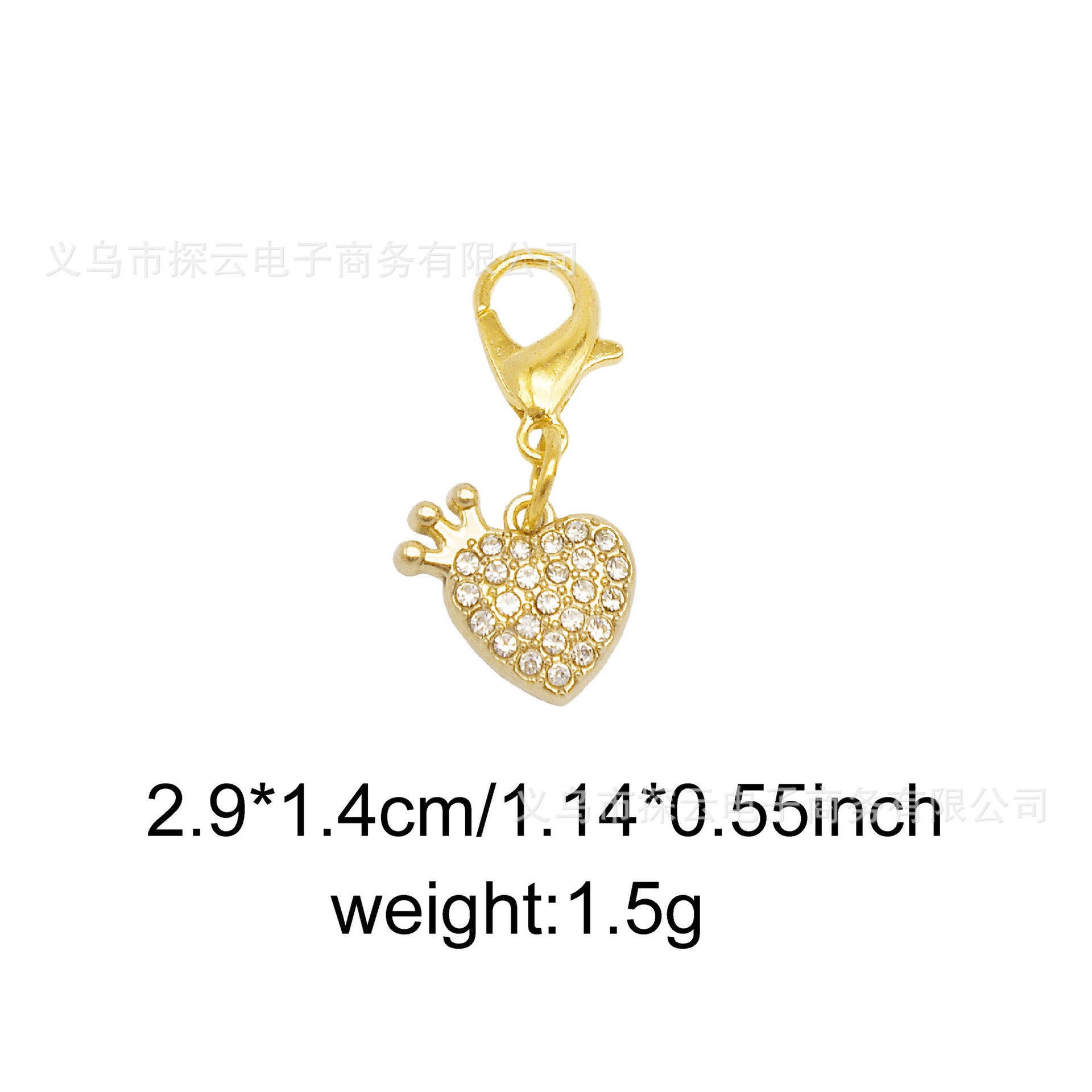 Wholesale Bowknot Heart-Shaped Zircon Diamond   Charms
