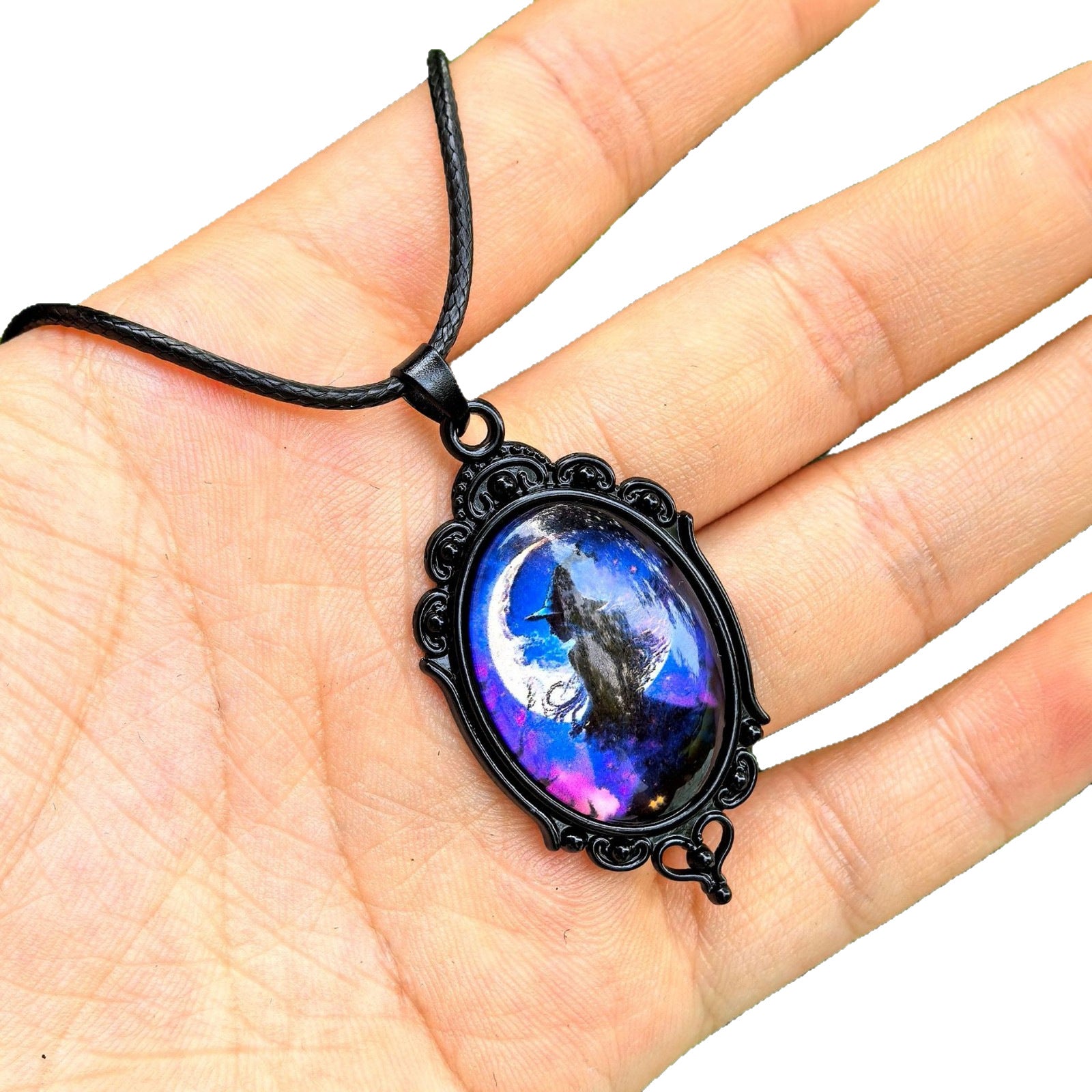 Wholesale  Halloween Dark Series Pu Leather Necklace