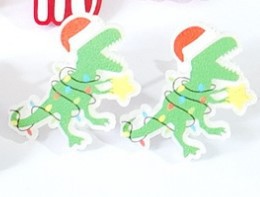 Wholesale Christmas Tree Rainbow Sloth Dinosaur Gingerbread Man Acrylic Earrings ACC-ES-XP026