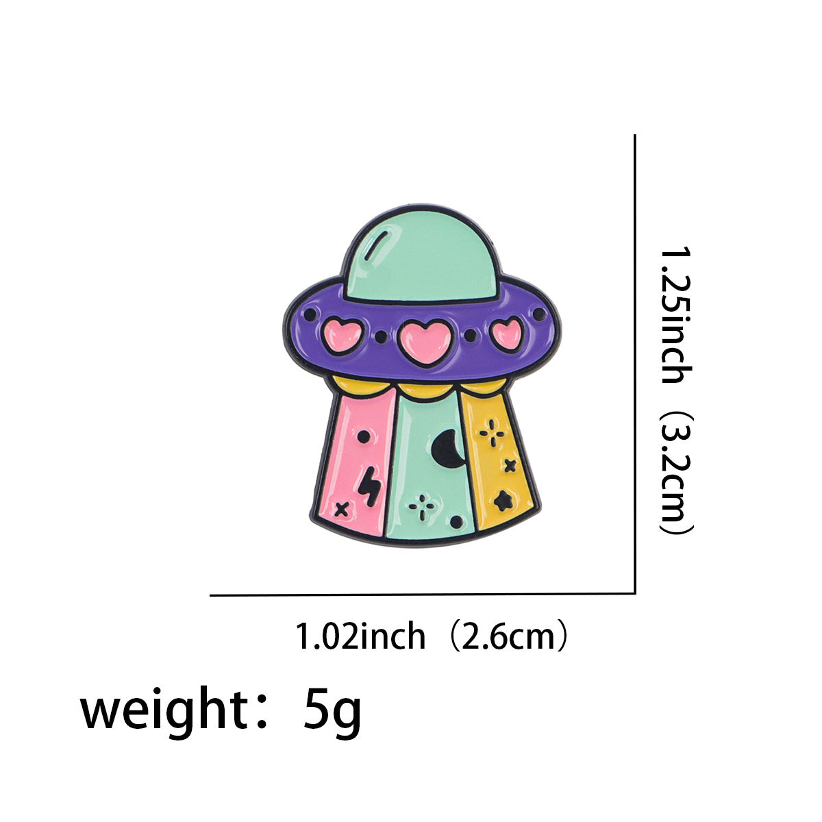 Wholesale Cartoon UFO alien animal brooch badge