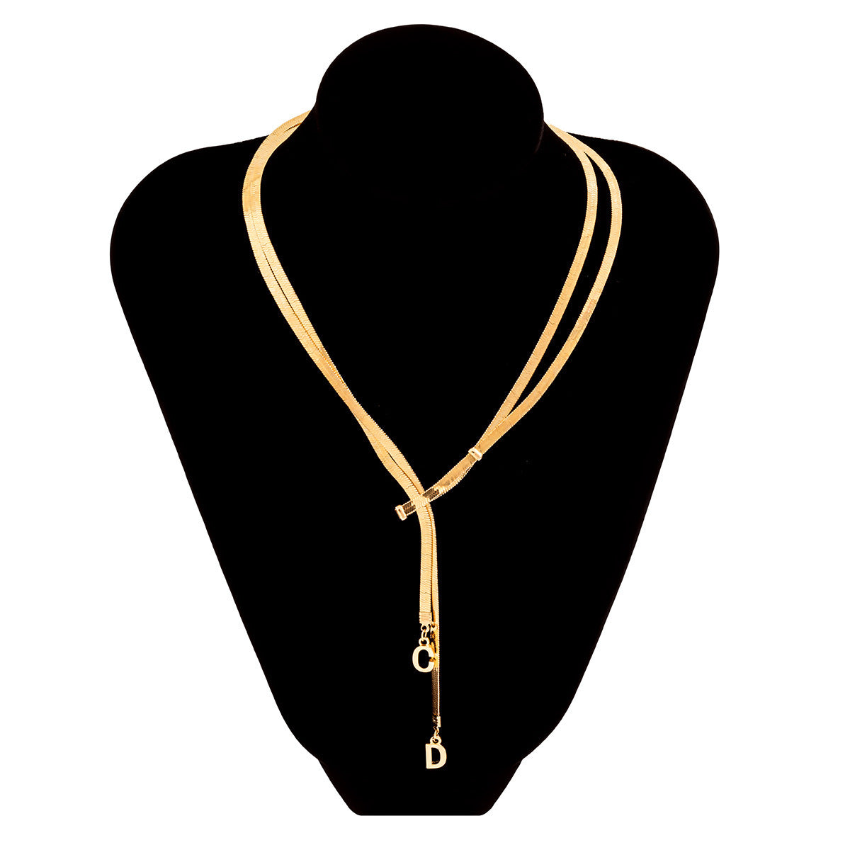 Wholesale metal snake bone chain bow pearl necklace ACC-NE-Xuer011