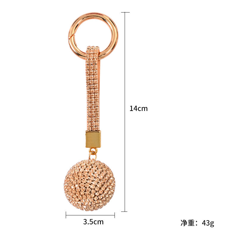 Wholesale Rhinestone Ball Keychain Mixed Purple Sparkly Car Key Accessory Bag Charm Boutique Resale Gift