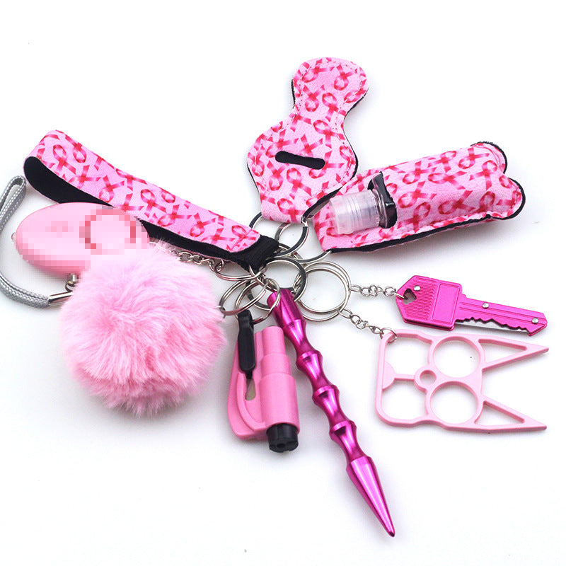 Wholesale Hand Sanitizer Bottle Cover Zinc Alloy Wrist Keychains Set ACC-KC-TMS017