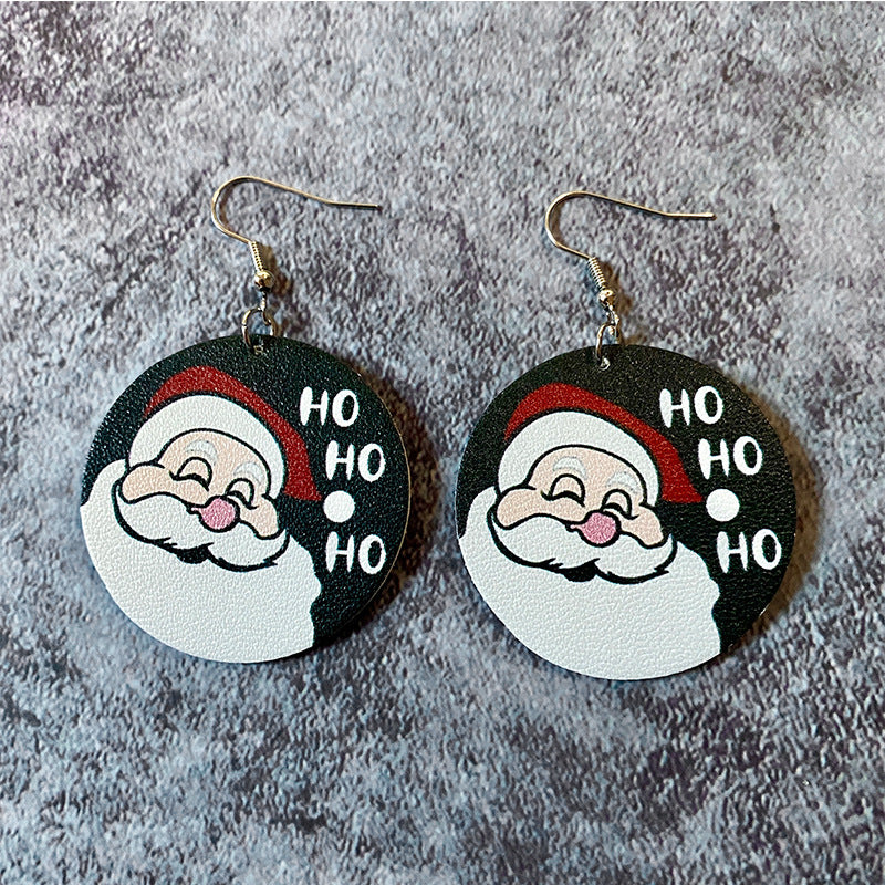 Wholesale Christmas Earrings Santa Claus Elk Leather Earrings ACC-ES-XinChuan028