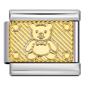 Wholesale Italian Charm Bracelet 9mm DIY Classic cute bear  Creative Stainless Steel Composable Bracelet