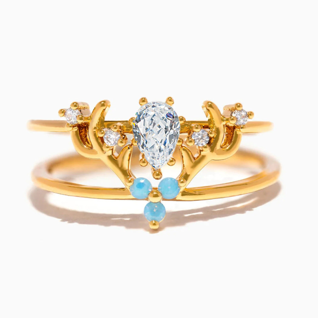 Wholesale  zircon opening adjustable index finger ring