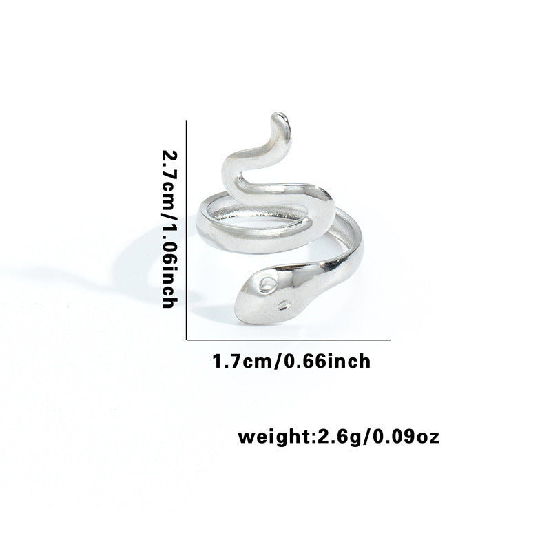 Wholesale Geometric Asymmetrical Heart Titanium Steel Ring Chic Boutique Resale