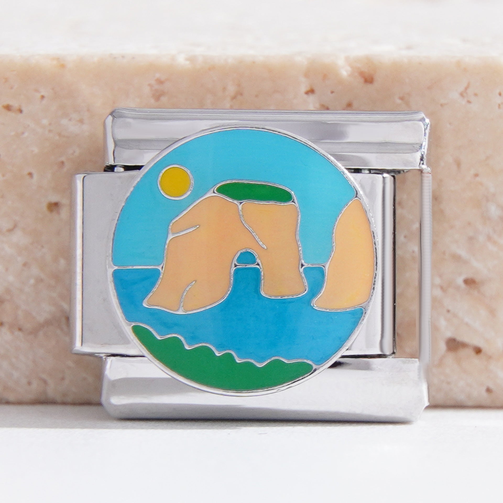 Wholesale Italian Charm Bracelet 9mm DIY Splicing Basketball Series Stainless Steel Composable Bracelet