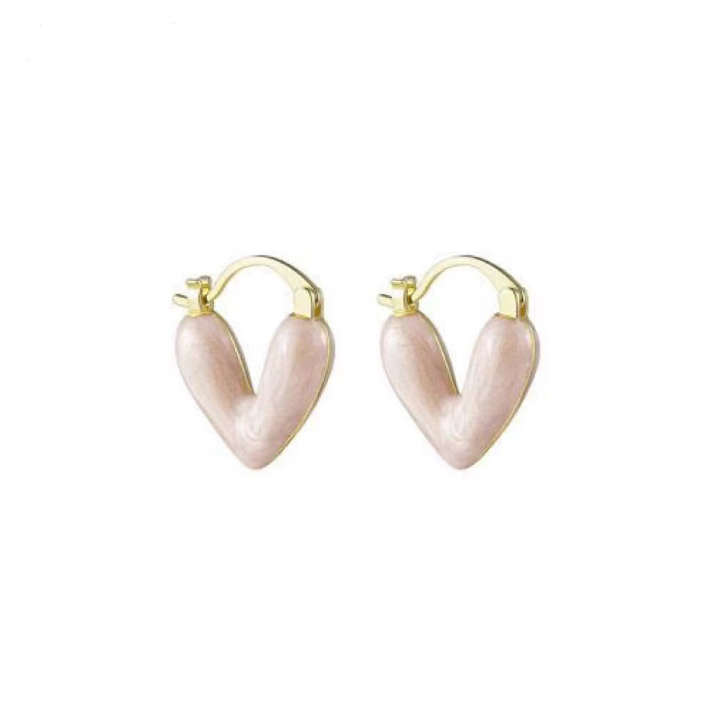 Wholesale alloy light luxury heart earrings