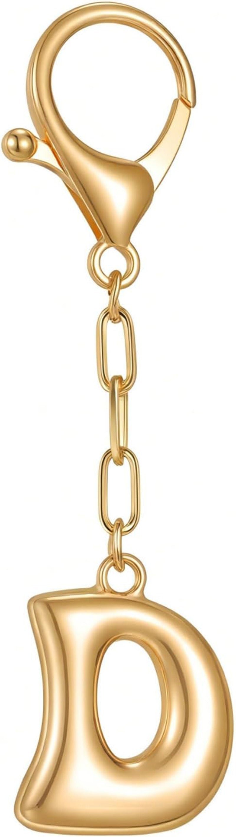 Wholesale 26 Gold Alphabet Letter Keychains Set Stylish Bag Charm Decorative Metal Key Rings For DIY Craft Gift And Boutique Resale