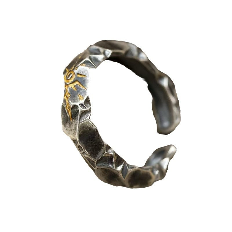 Wholesale  Geometric Ring Retro Zinc Alloy Opening High-grade Finger Ring