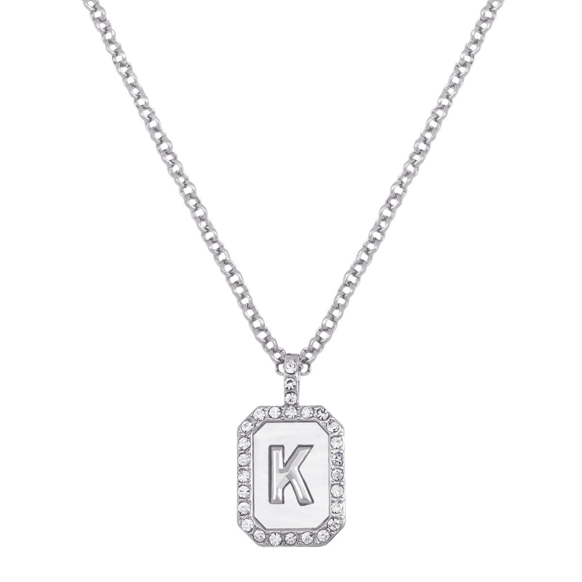 Wholesale Letter Diamond Set Alloy Necklace ACC-NE-JiaQi001