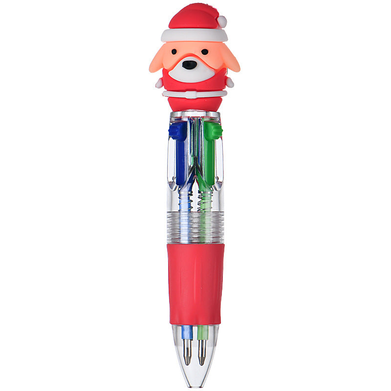Wholesale Cute cartoon Christmas four-color ballpoint pen
