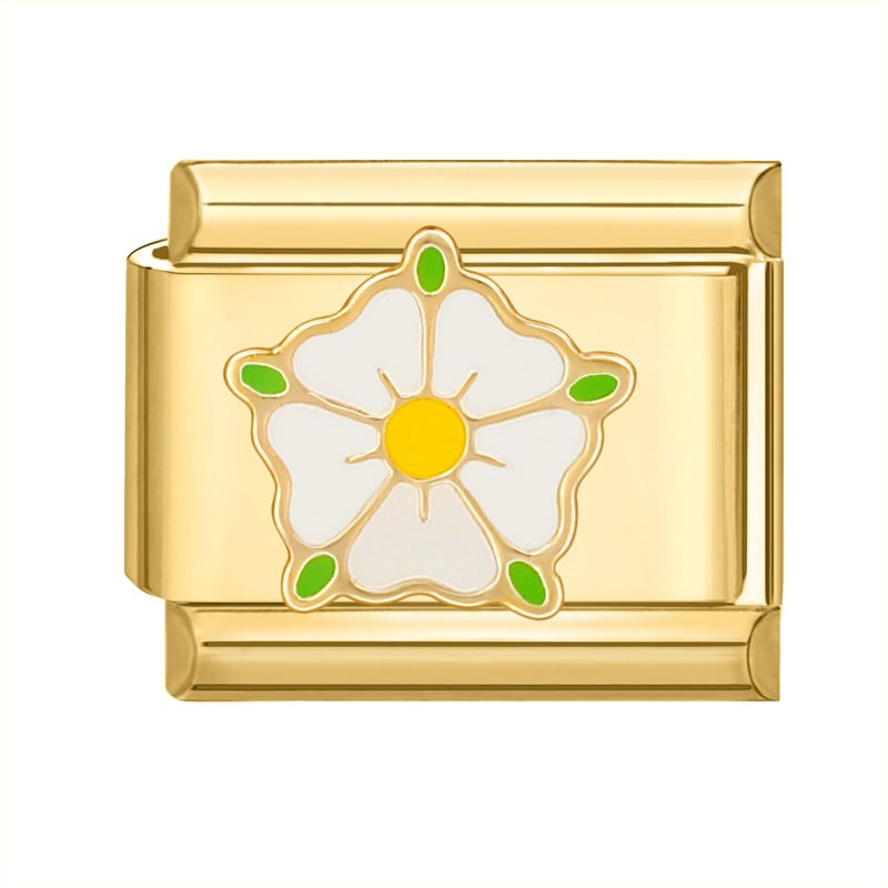 Wholesale Italian charm bracelet 9 facial mask DIY splicing removable stainless steel com posable bracelet