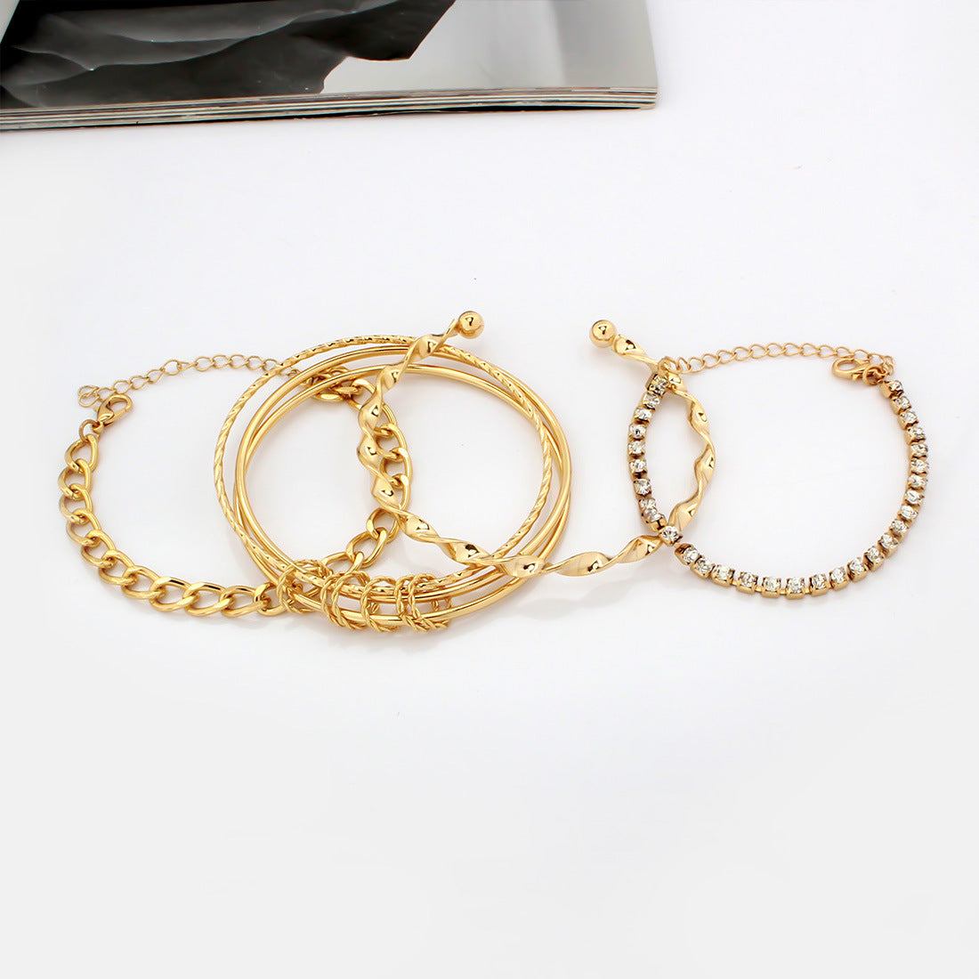 Wholesale spiral twist metal bracelet