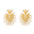 Wholesale fan-shaped exaggerated tassel geometric heart-shaped earrings