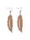 Wholesale  Retro Feather Leaf Shape Wooden Earrings