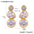 Wholesale Stainless Steel  Geometric Water Drop Inlaid Zircon Earrings