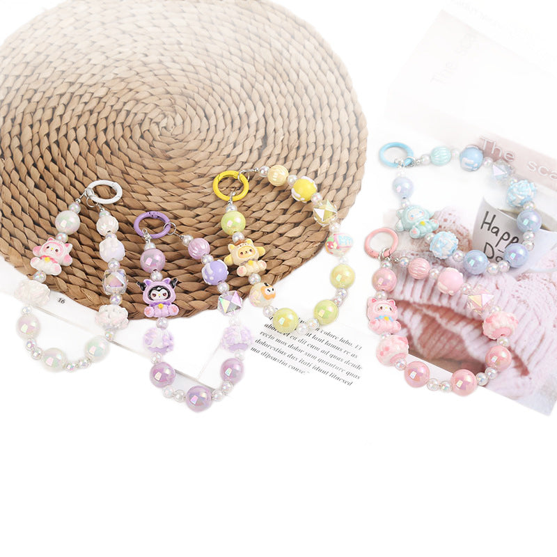 Wholesale creative letter beaded keychain  ACCVIP