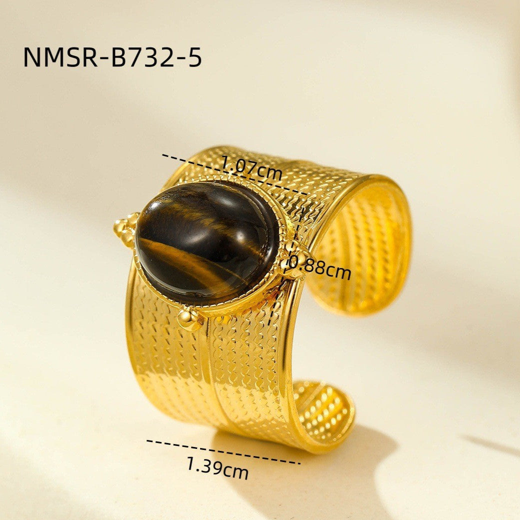 Wholesale Retro Eye of Horus Accessories Light Luxury Open  Stainless Steel Ring