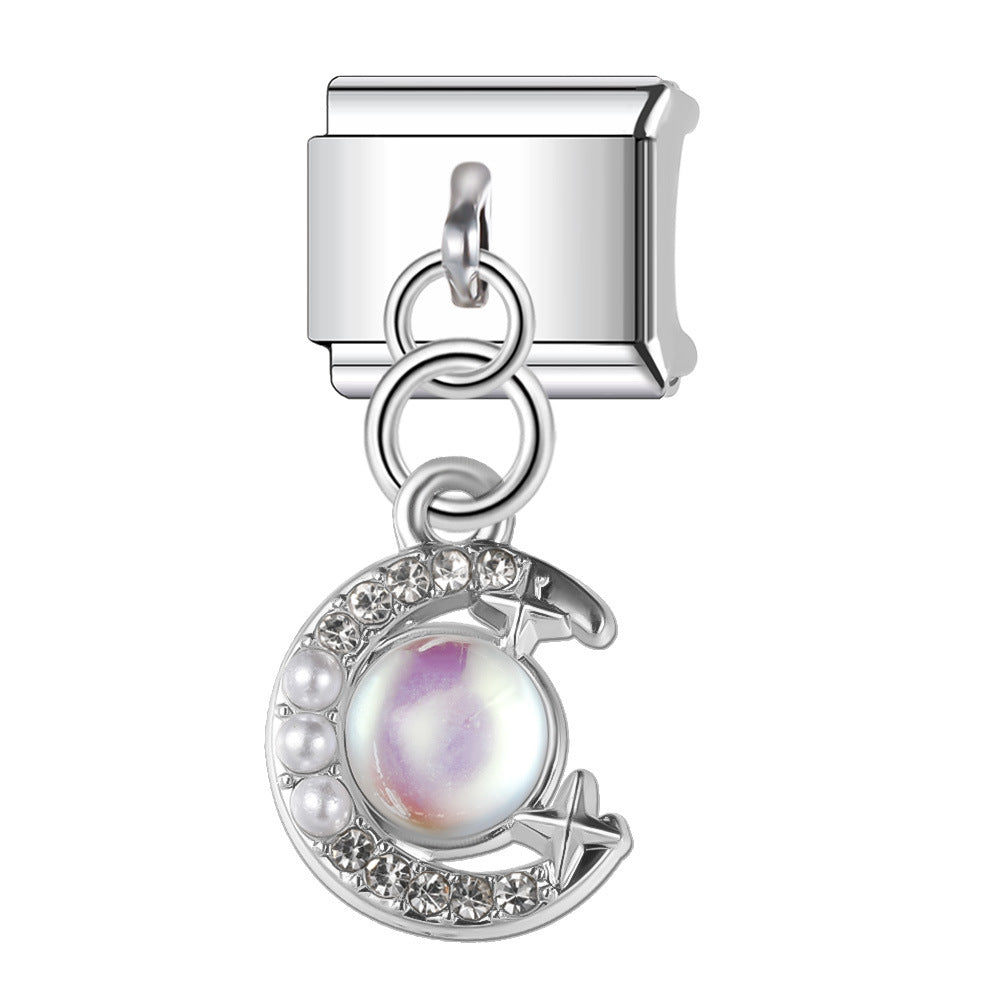 Wholesale  Italian Charm Bracelet 9mm DIY  Pendant Creative Stainless Steel Composable Bracelet