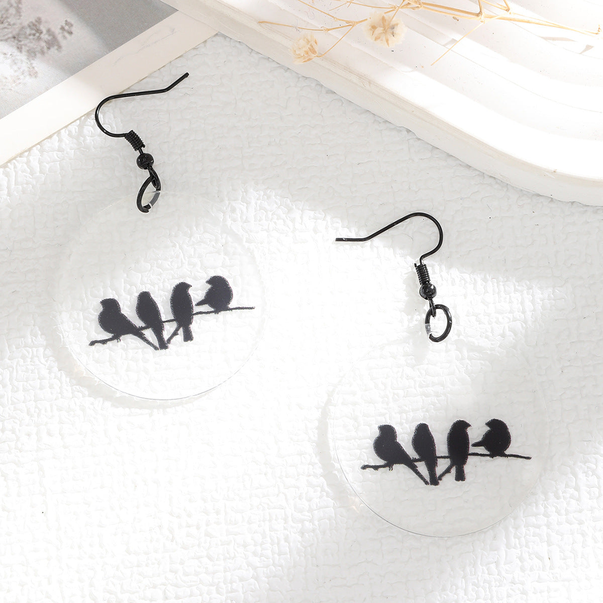 Wholesale  Butterfly Printing Acrylic Earrings