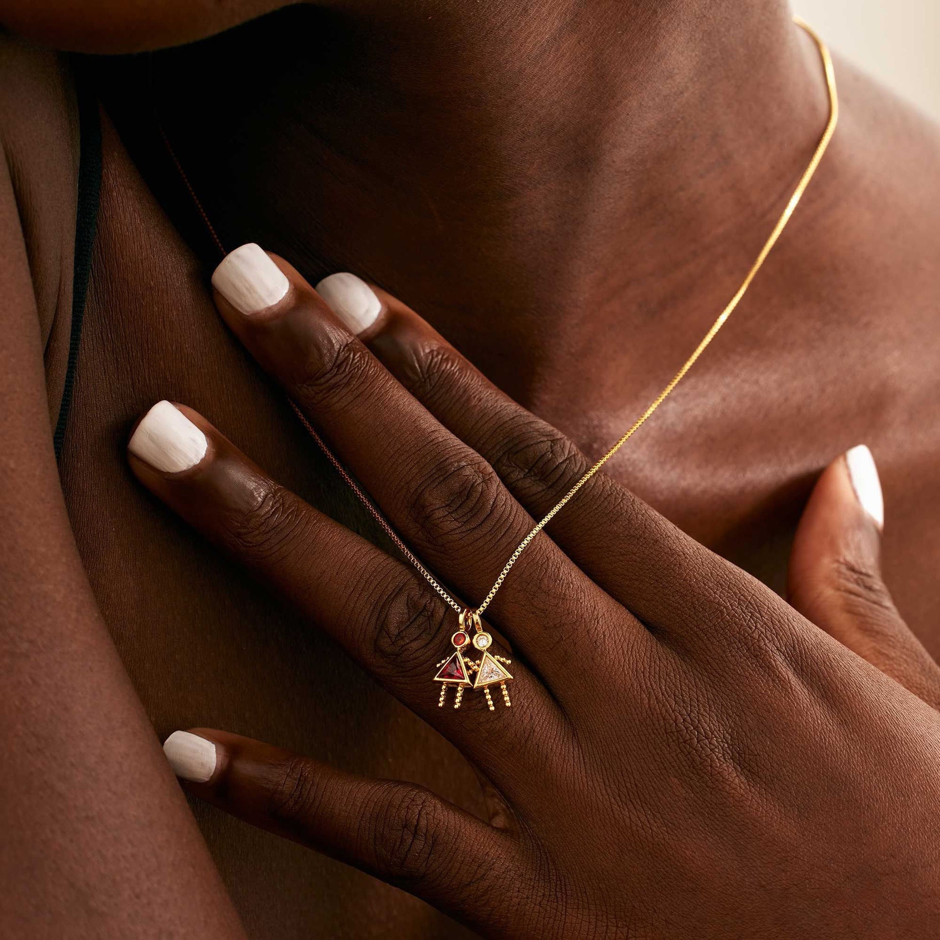 Wholesale  Twelve birthstone cube color zircon necklaces