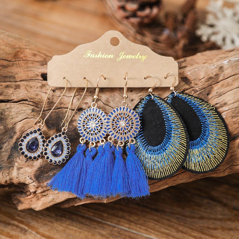 Wholesale Zinc Alloy Ethnic Style Hand woven Earrings Fashion Accessory Gift