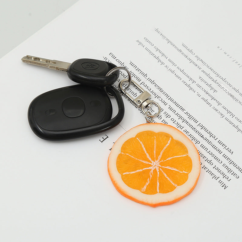 Wholesale  small lemon slice fruit keychain