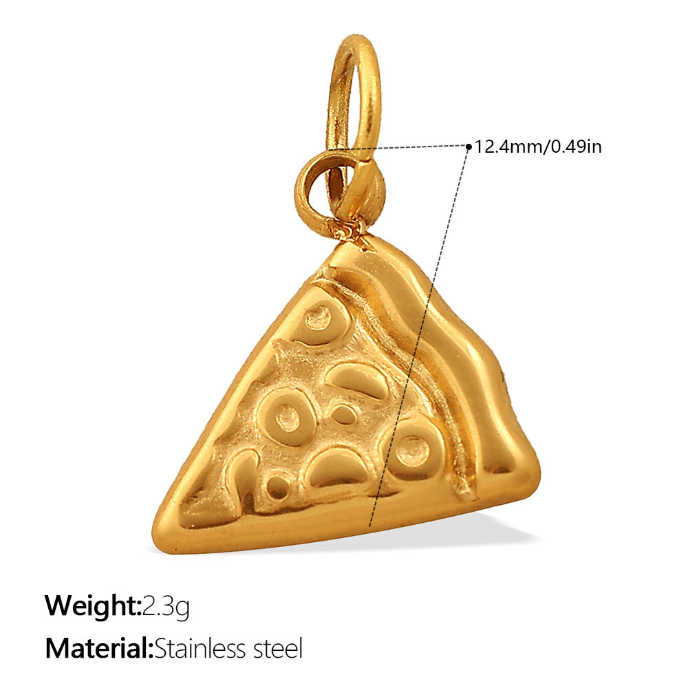 Wholesale  Food Series Ice Cream Donut Cake Titanium Steel Pendant DIY Necklace Bracelet Jewelry Accessories Cute