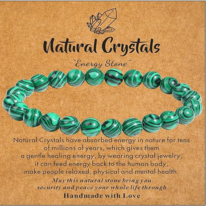 Wholesale Natural Stone Bracelet Handmade Beaded Pink Zebra Amethyst Elastic Cord Bracelet ACC-BT-Yunh004