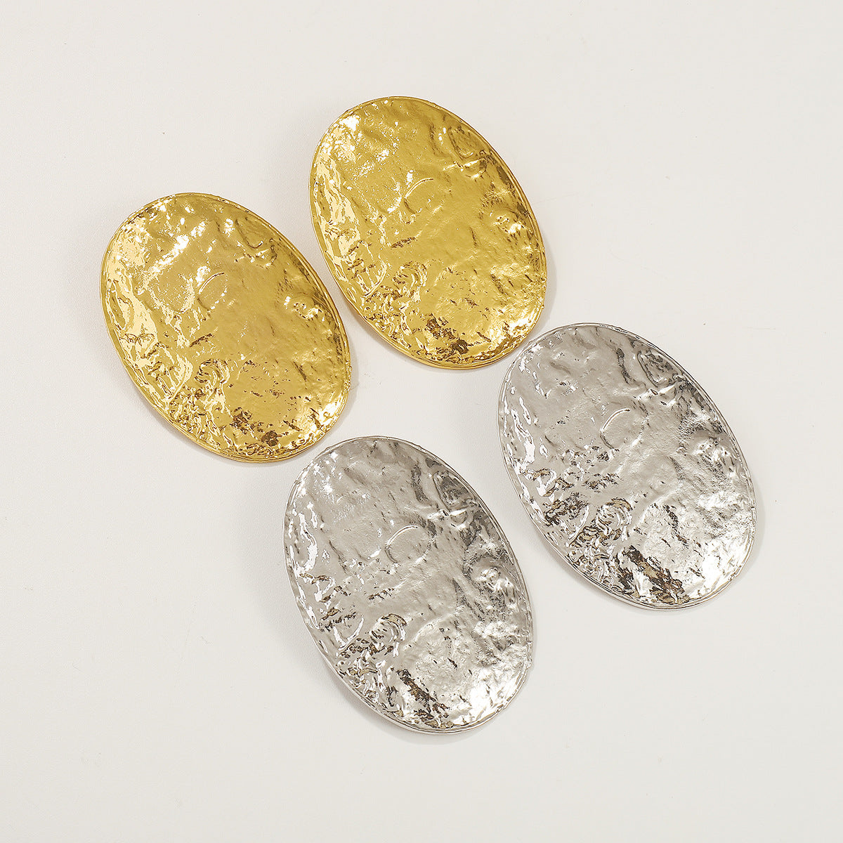 Wholesale  Alloy Oval Geometric Metal Fashion Earrings