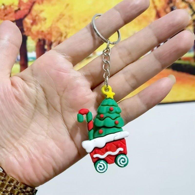 Wholesale Couple keychain car key pendant Christmas doll keychain