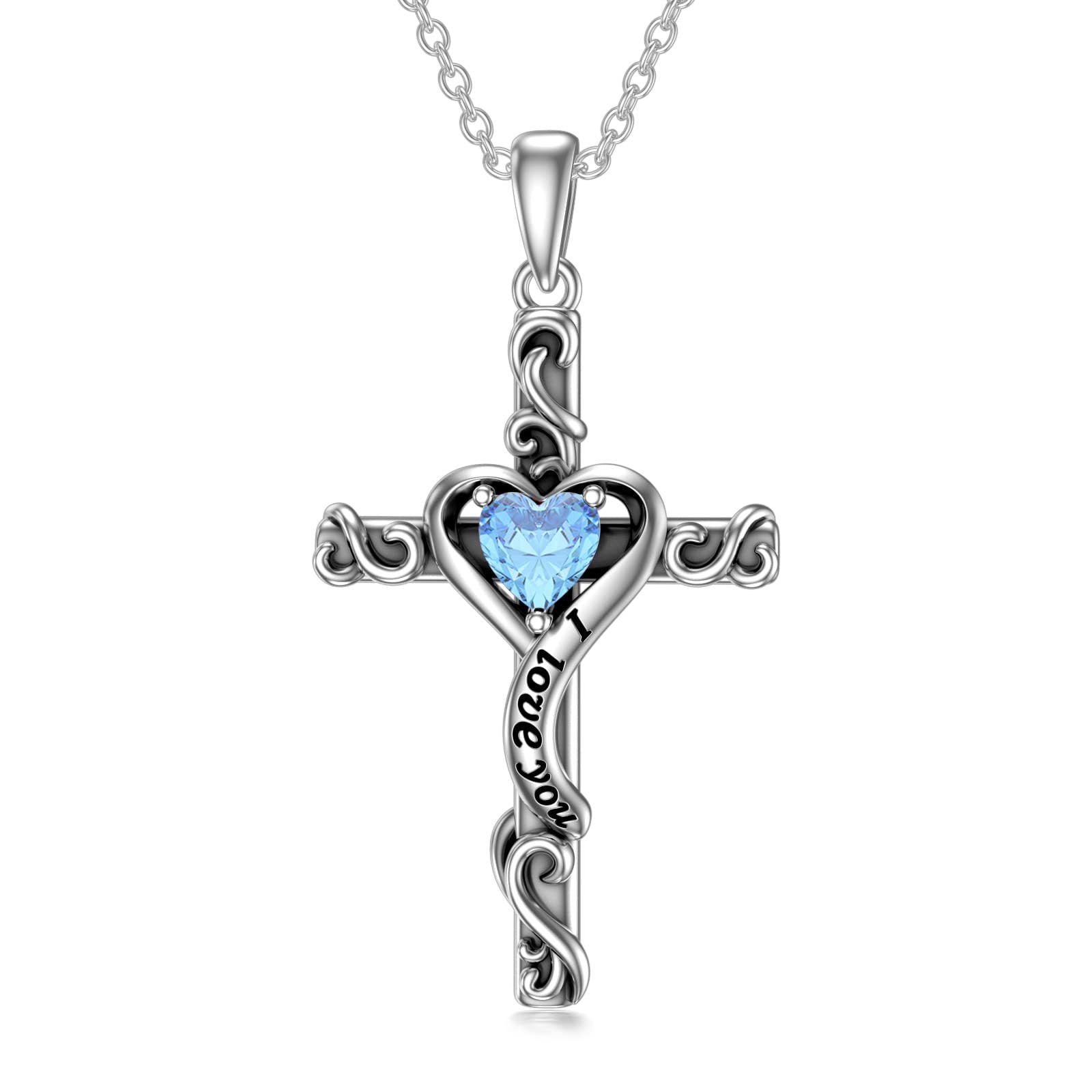 Wholesale Cross I Love You Pendant Necklace