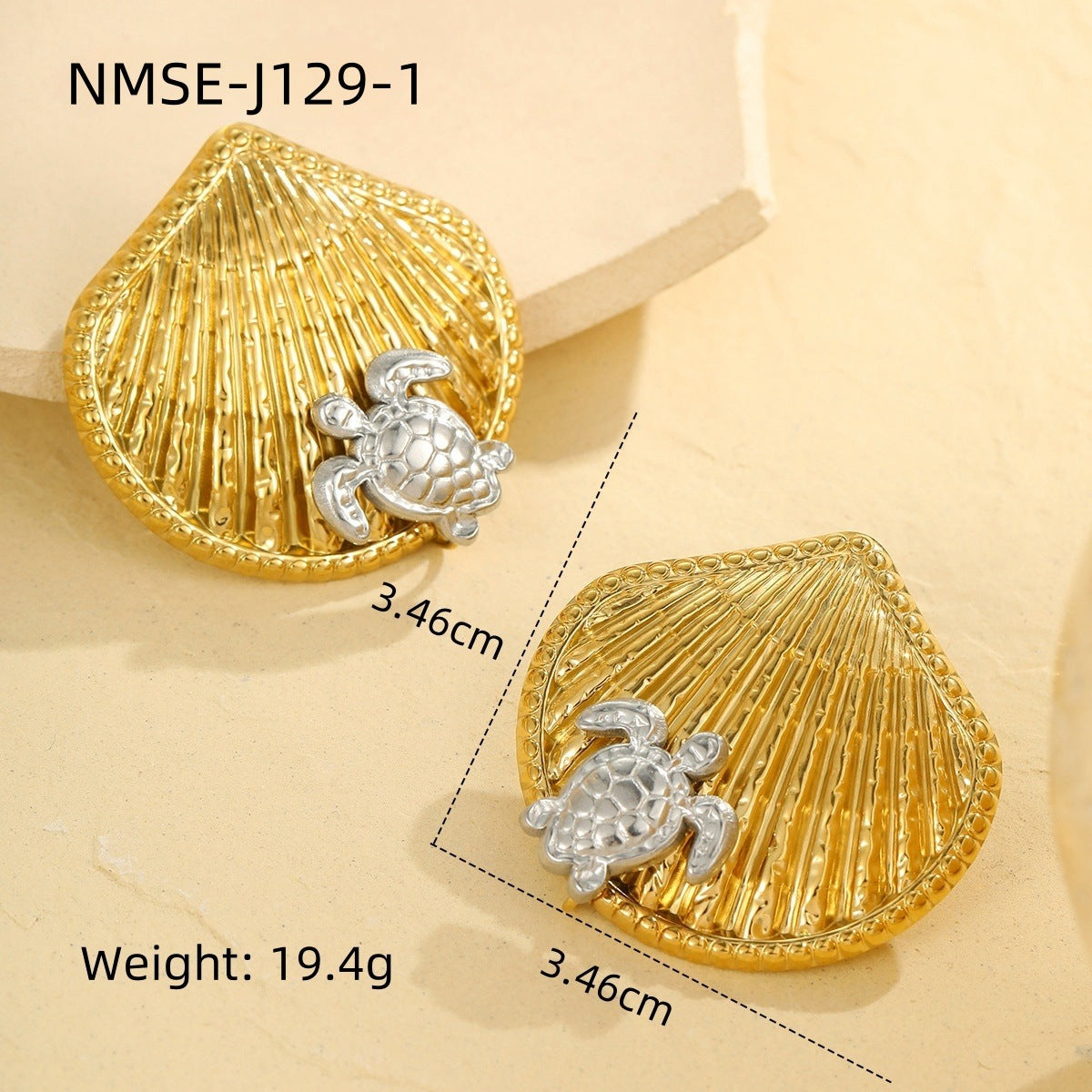Wholesale  Ocean Wind Starfish Earrings Light Luxury Stainless Steel Fashion Earrings