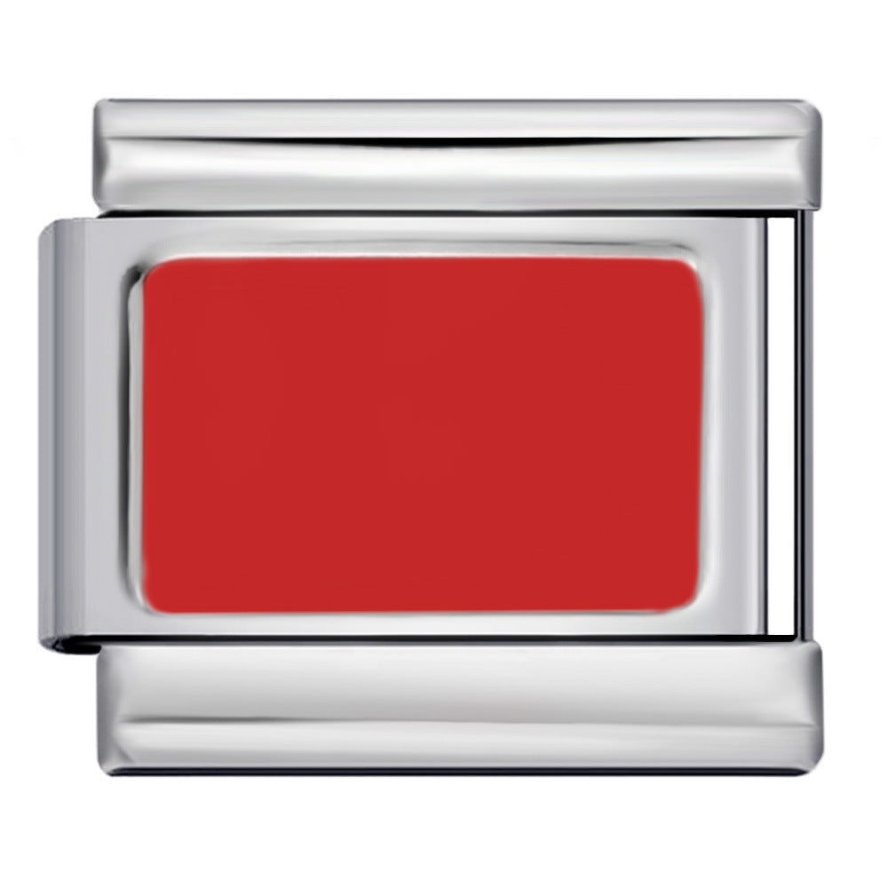 Wholesale 9mm Italian Charm Starter Bracelets DIY square Single Section Creative Stainless Steel Composable Bracelet