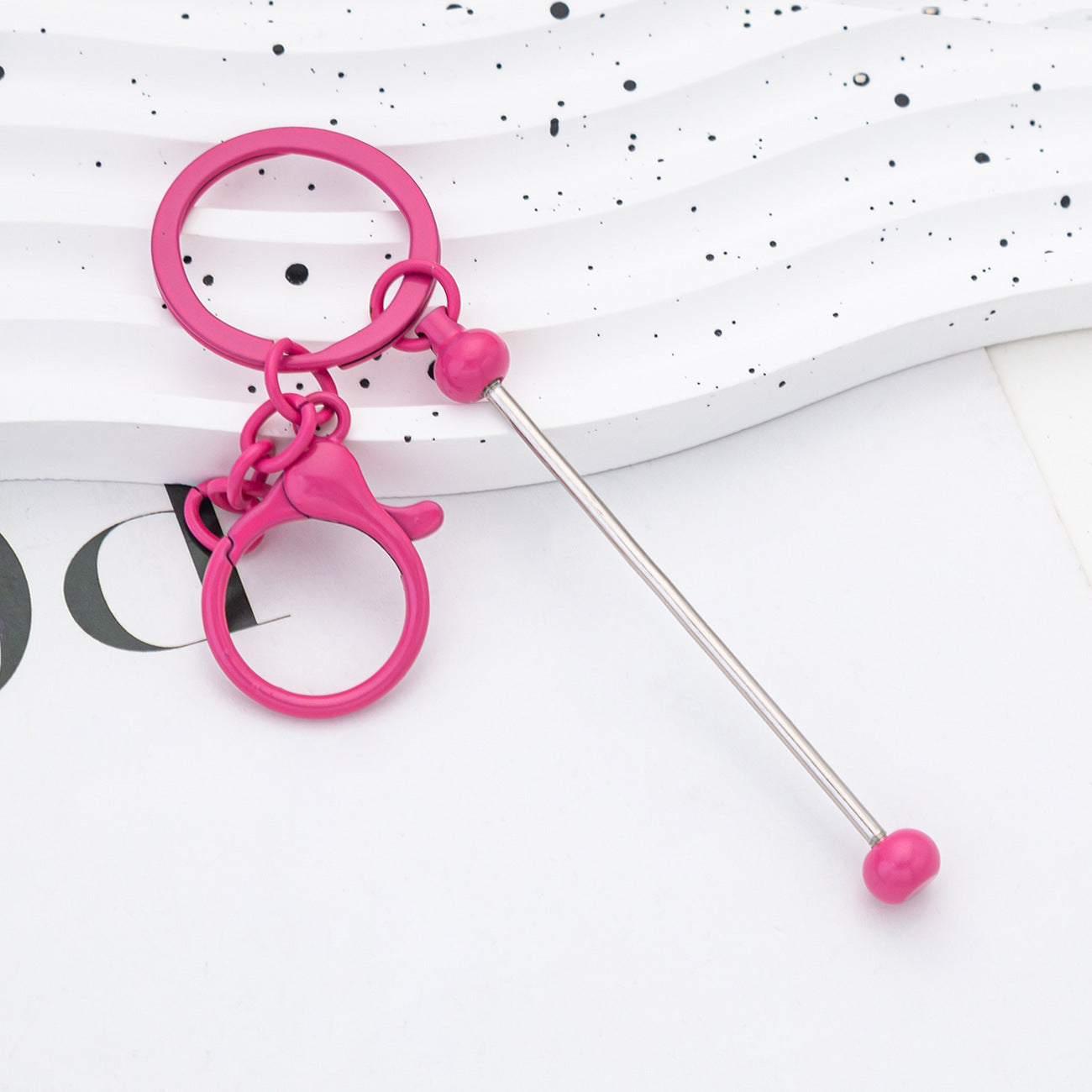 Wholesale Beadable Keychains Colorful DIY Beaded Keychains ACC-KC-HuaH008