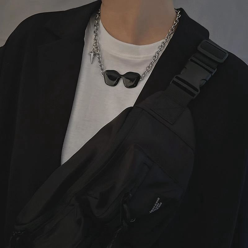 Wholesale Sunglasses Necklace Niche Punk Design Star