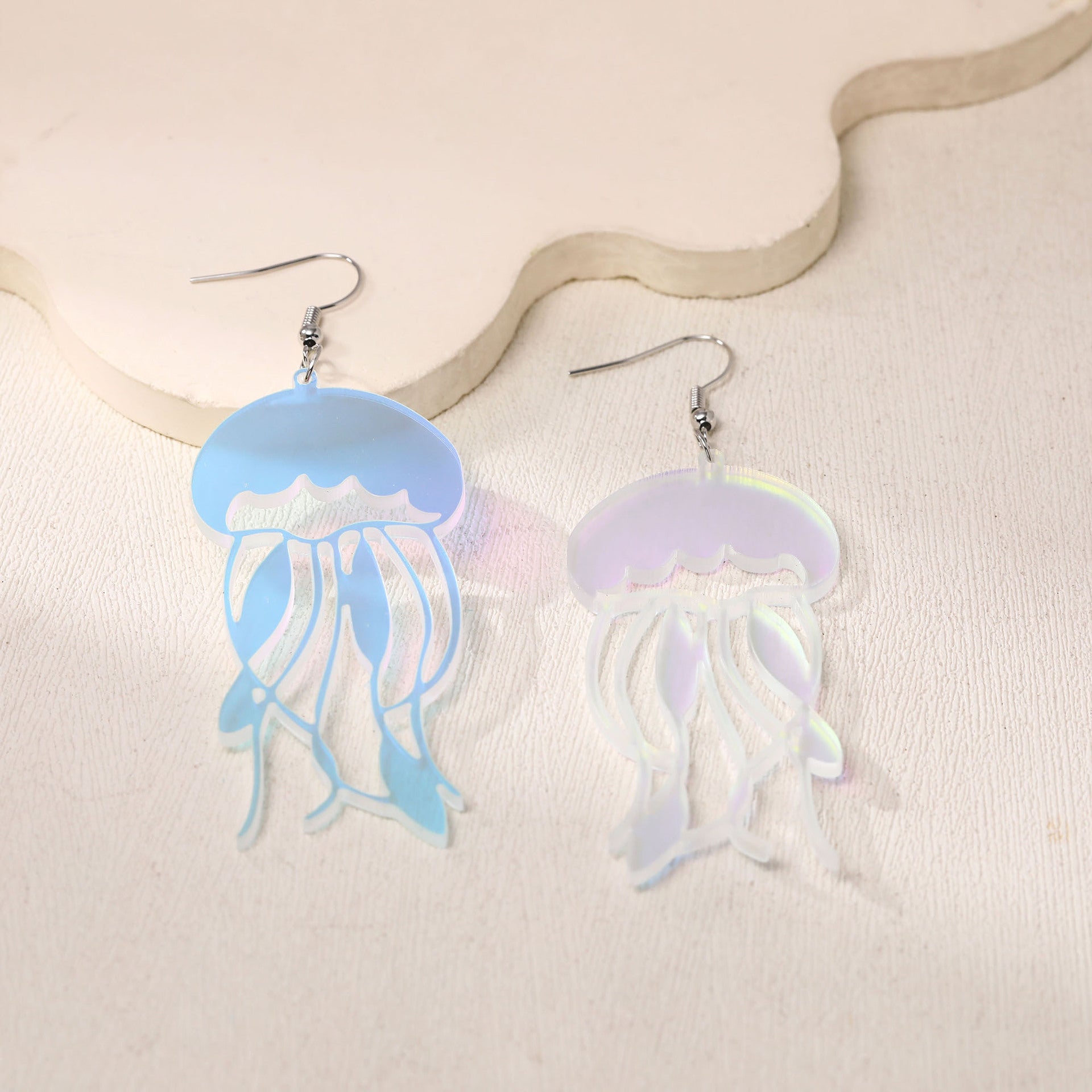 Wholesale acrylic jellyfish skull alien earrings girl earrings