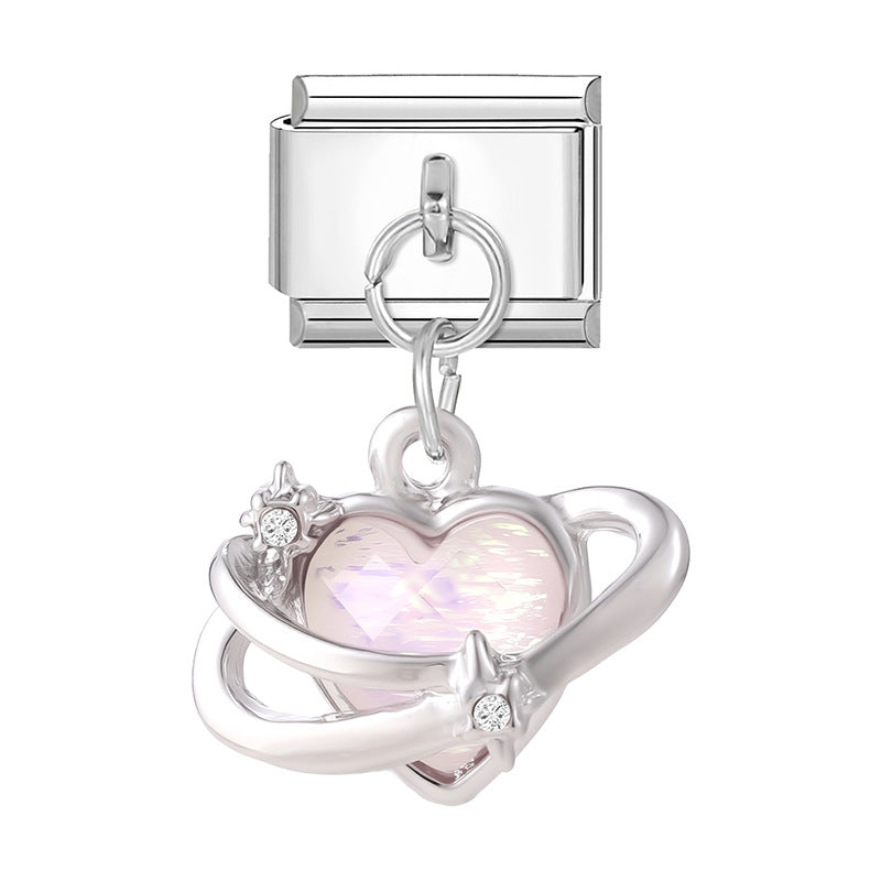 Wholesale Italian Charm Bracelet 9mm DIY  Fresh and Exquisite   Stainless Steel Composable Bracelet