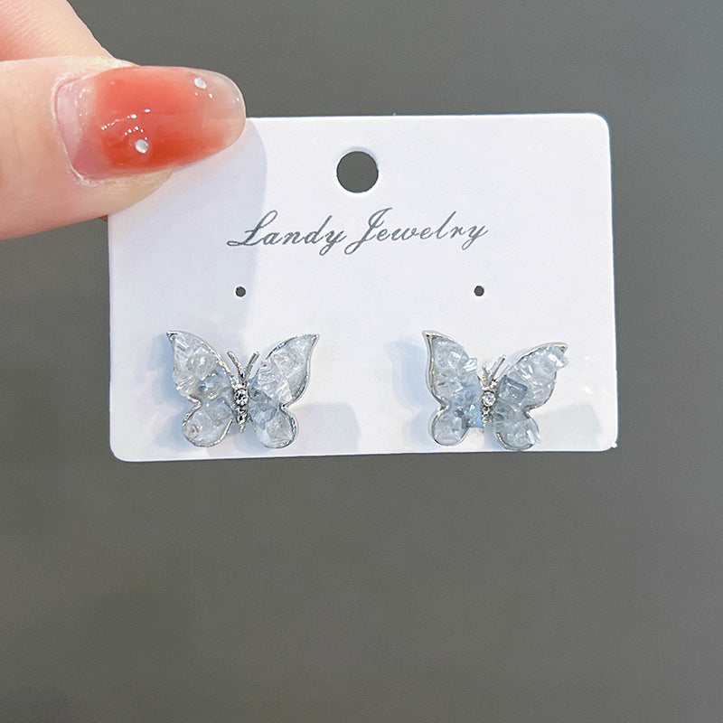 Wholesale S925 Silver Needle Butterfly Earrings ACC-ES-XiaoCheng001